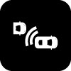 black and white blind spot indicator