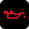 black and red oil pressure icon