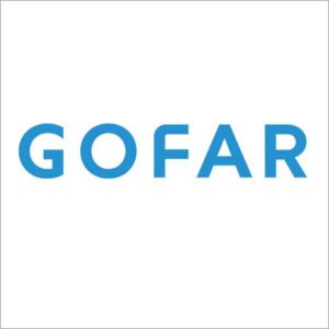 GOFAR white and blue tagline