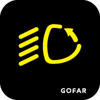 car adaptive light system lighting symbol