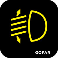 car headlight range control lighting symbol