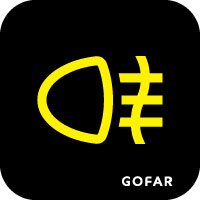 car rear fog lights switched on lighting symbol