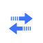 blue left and right arrow