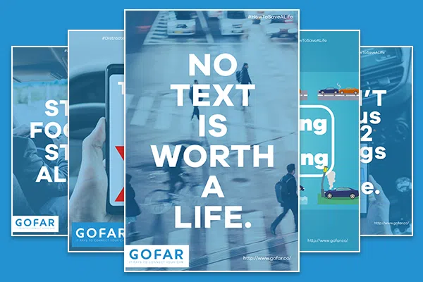 distracted driving road safety posters thumbnail