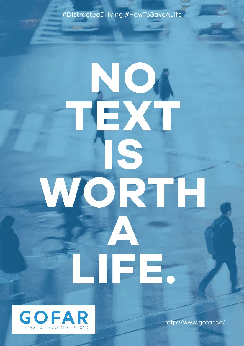 no text is worth a life - driving safety posters