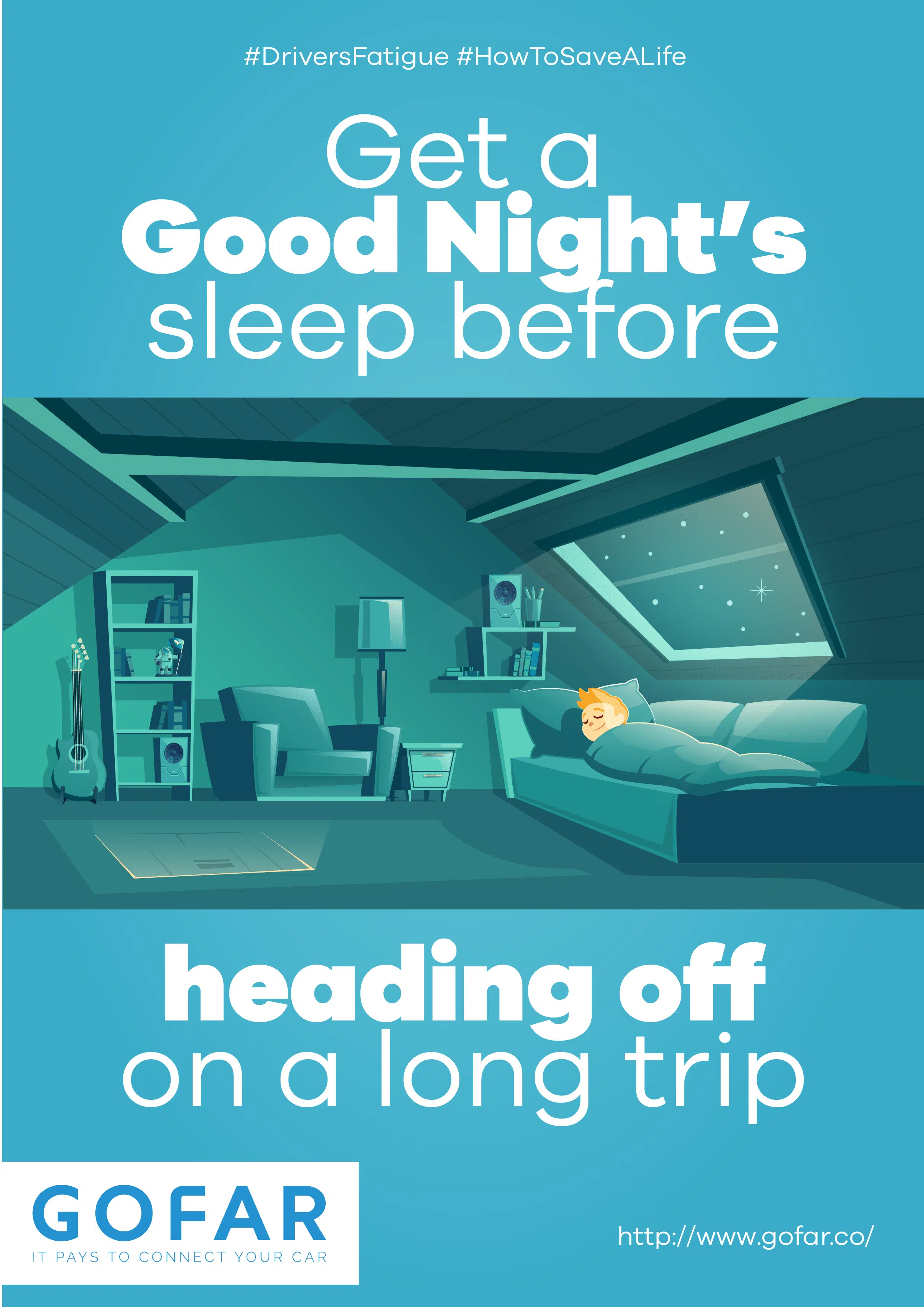 good night sleep - driving safely posters
