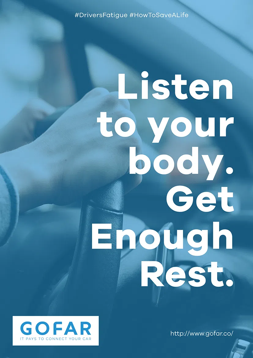 listen to your body - driving safely posters
