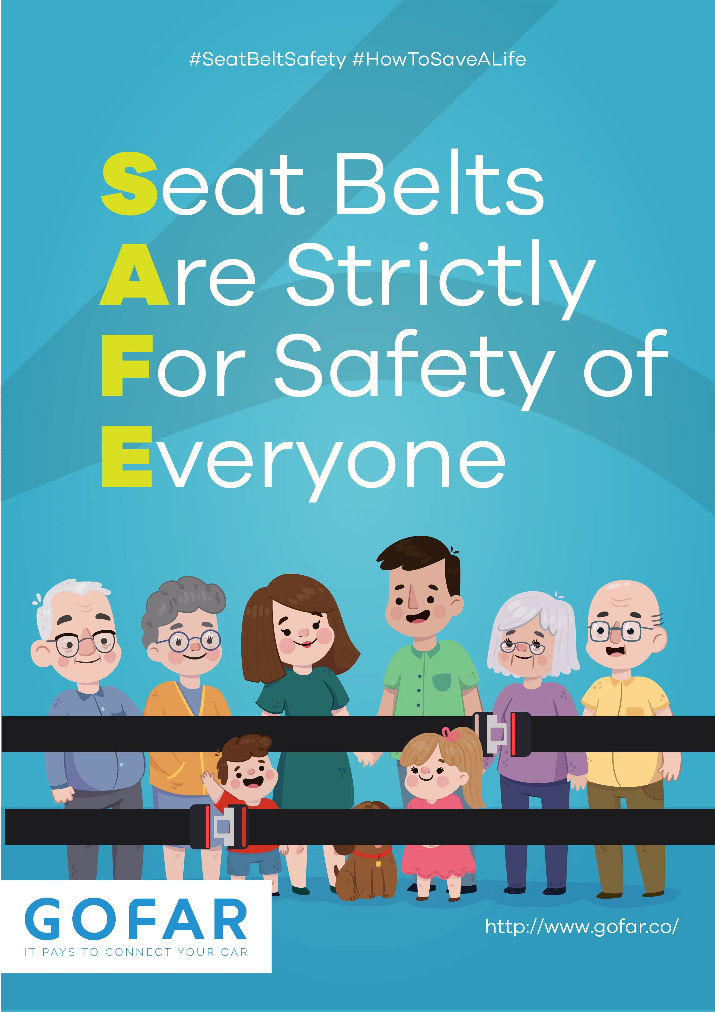 safe seat belt - safety driving posters
