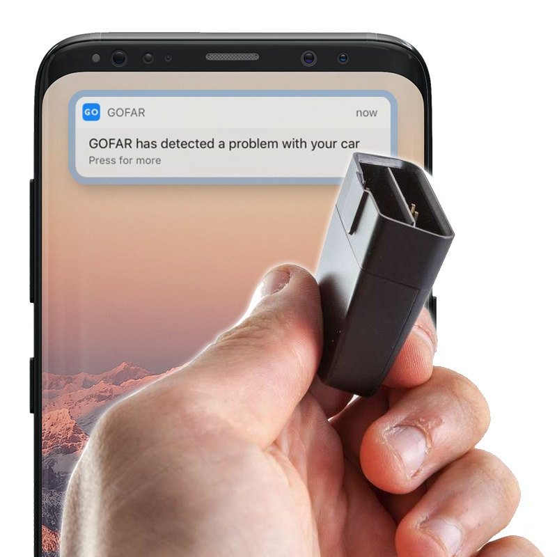 person holding a GOFAR adapter