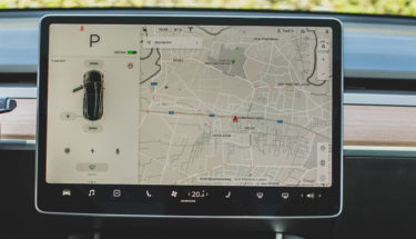 black tesla car GPS tracker