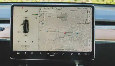 black tesla car GPS tracker